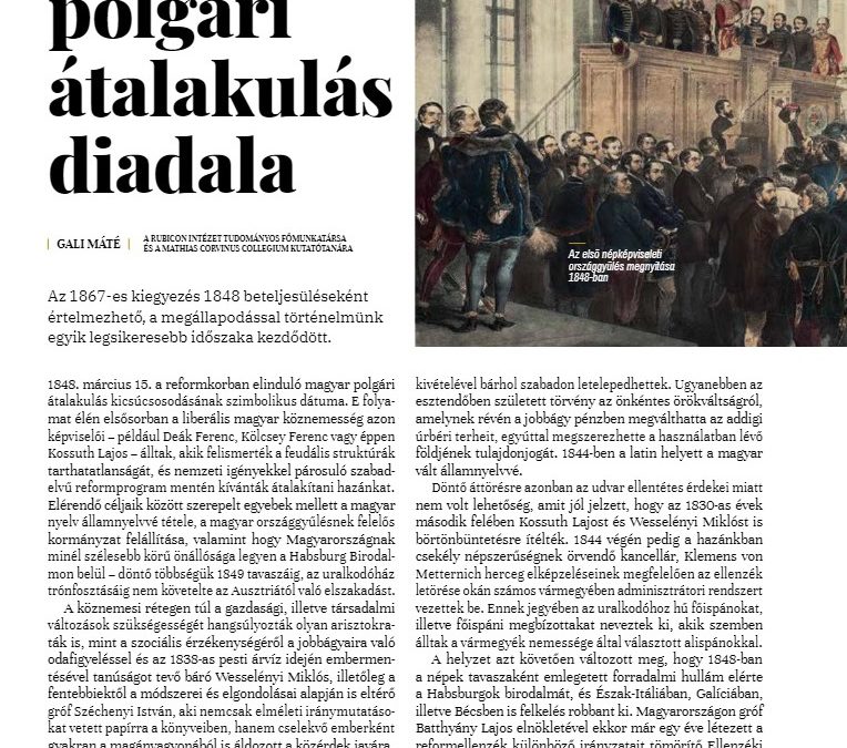 Gali Máté publikációja a Mandiner hetilapban