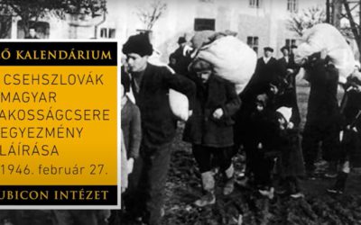 A csehszlovák-magyar lakosságcsere-egyezmény aláírása (1946. február 27.)