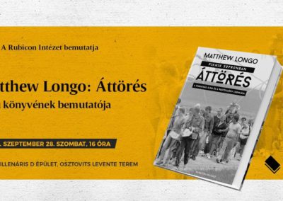 Matthew Longo: Áttörés – könyvbemutató Budapest